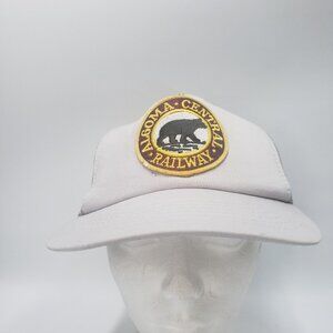 Algoma Central Railway Vintage Grey Trucker Snap Back Hat Cap Mesh Back Unisex